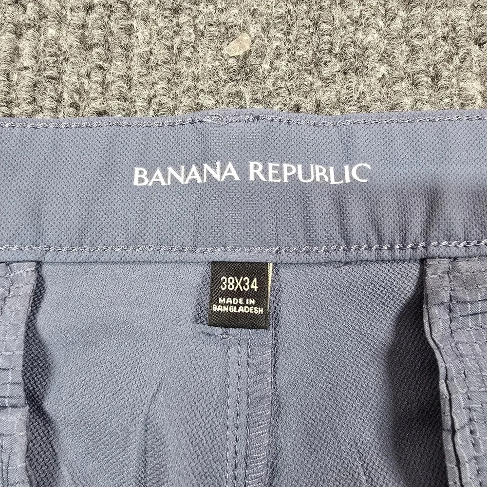 Banana‎ Republic Pants Mens 38x34 Blue Polyester Chino Straight Stretch Office